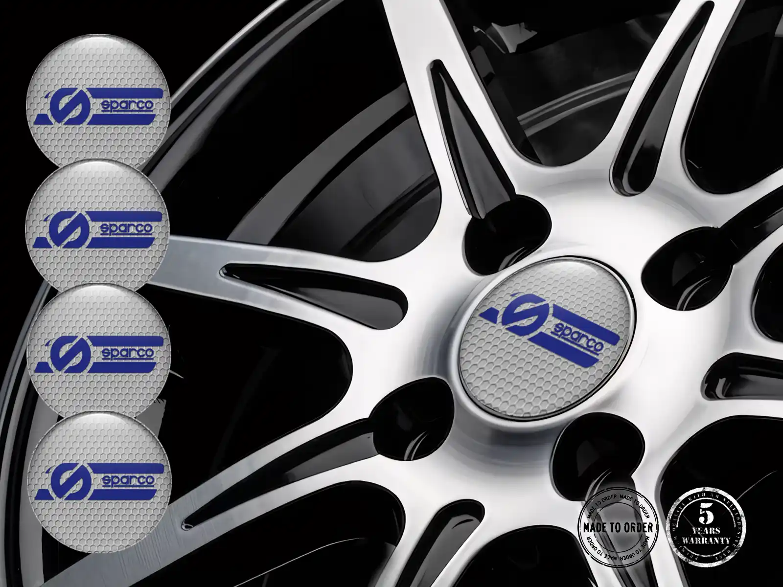 Sparco Felgenaufkleber Logo Luxus Silikon-Badges
